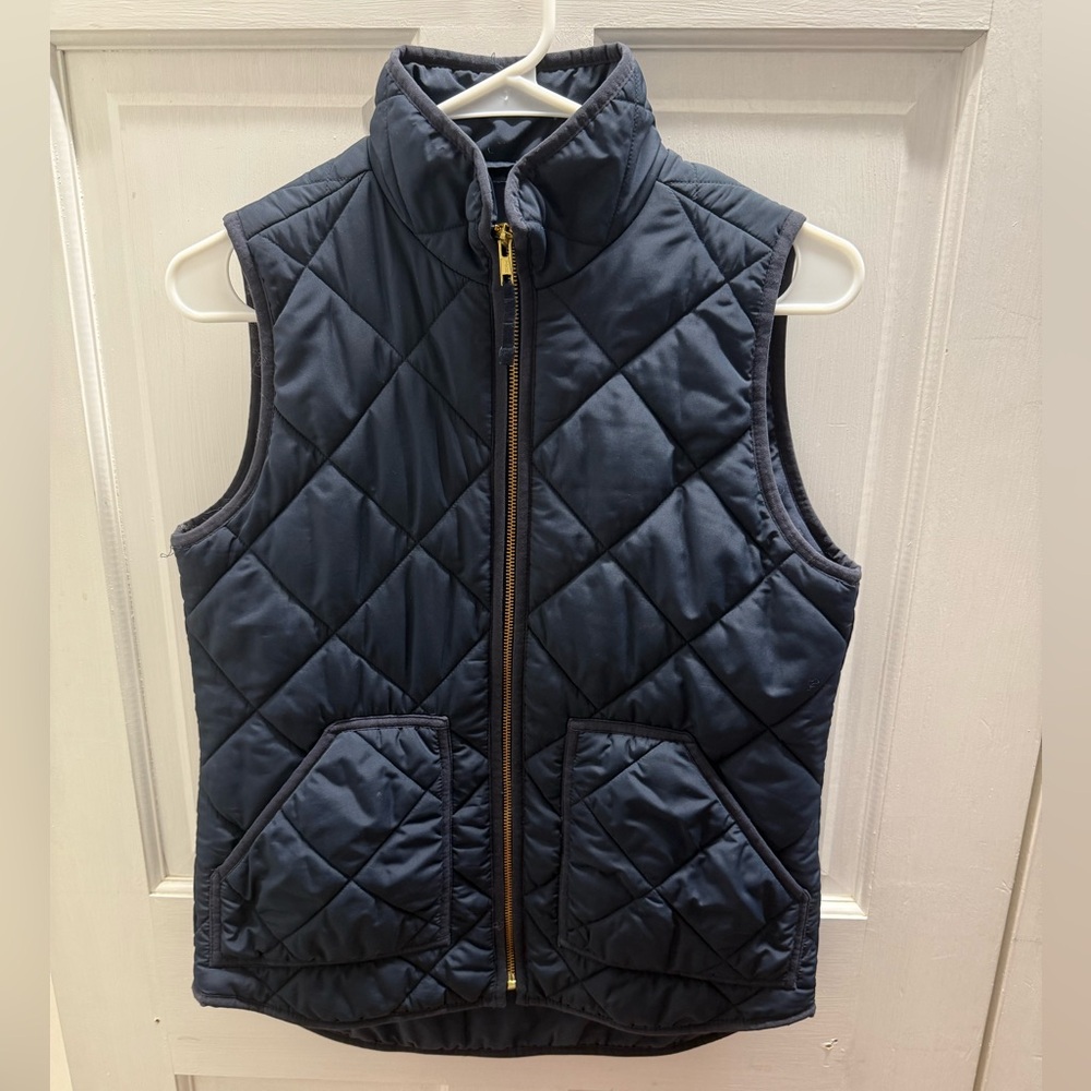 J Crew Mercantile Navy Quilted Vest